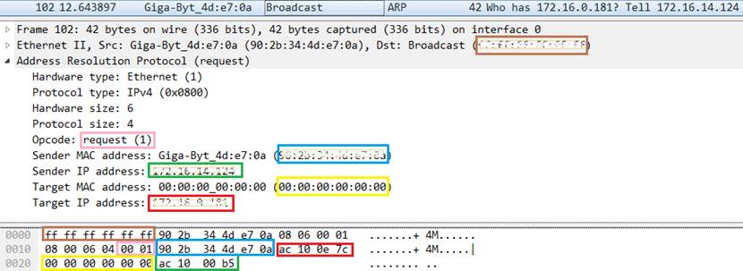 ARP数据包抓取截图