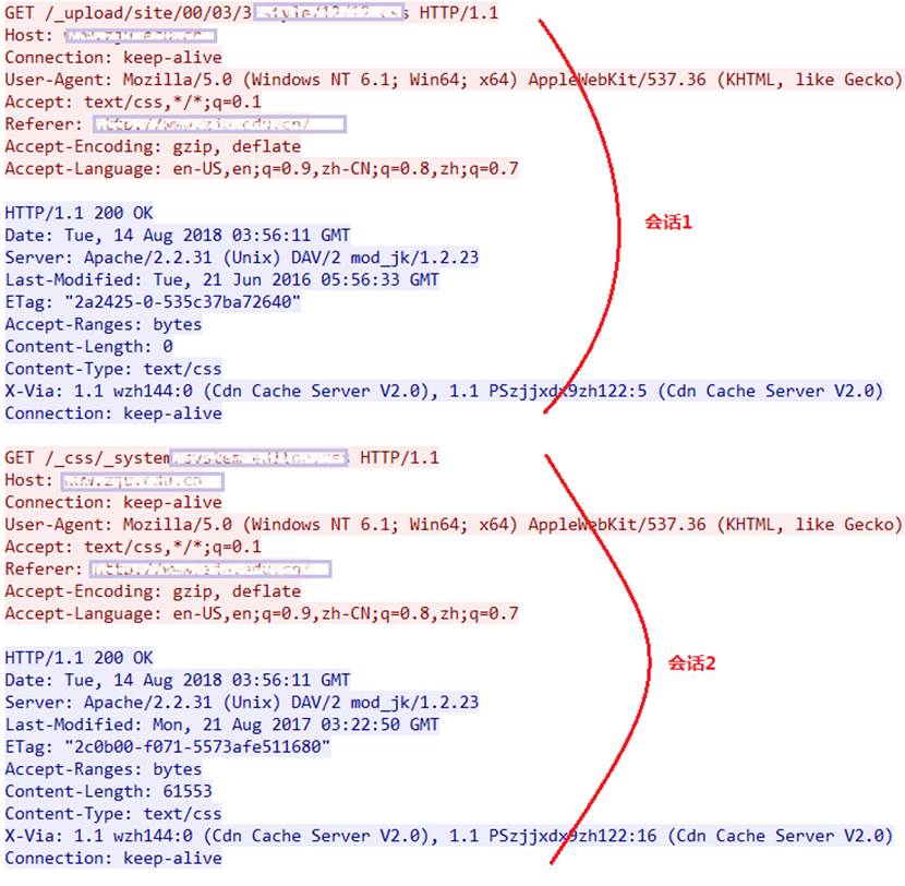 HTTP TCP流截图